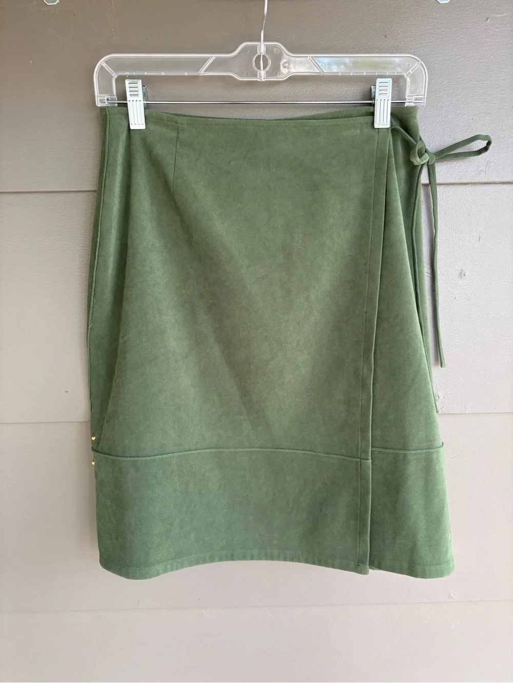 St. John Sport Green Wrap Mini Skirt
